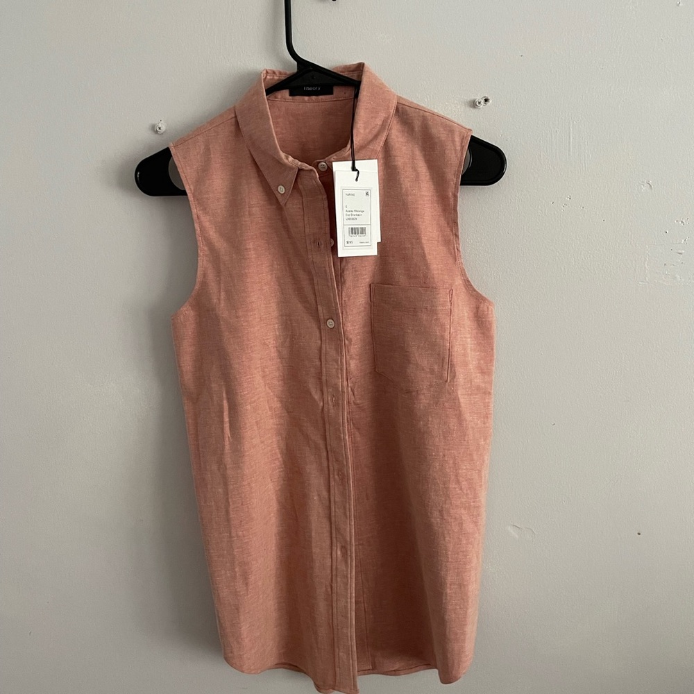 Nwt Azalea Melange eco sharkskin Theory blouse